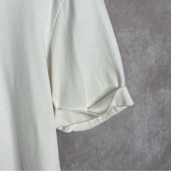 Atoir Short Sleeve Cuffed Tee In White Women's Size US 4 - Picture 4 of 5